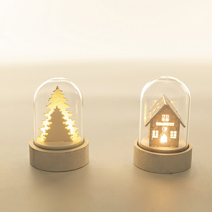 Wooden House Christmas Ornaments
