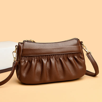 Genuine Leather High-end Textured Shoulder Sling Bag