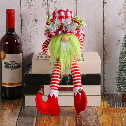 Christmas Long Legs Green Beard Doll Decoration