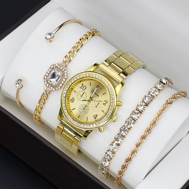 Women's Set With Bracelet 4 Pieces FashionWatch Quartz