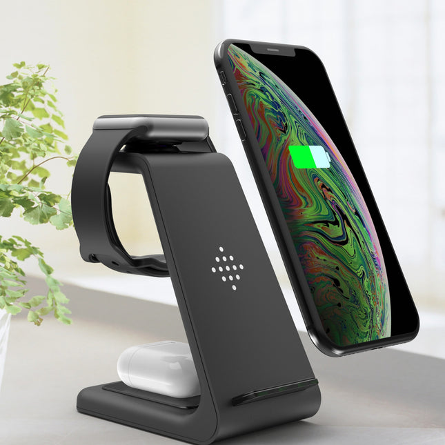 3-in-1 wireless fast charging station for smartphones