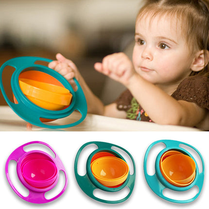 360 rotating spill-proof bowl for baby and toddler feeding