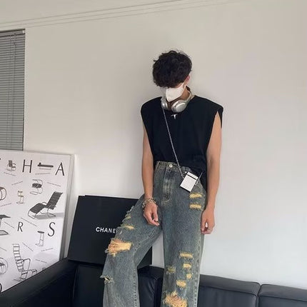 Vest Temperament Youth Popularity Round Neck