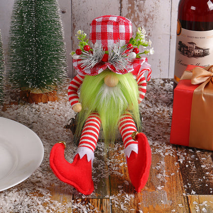 Christmas Long Legs Green Beard Doll Decoration