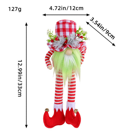 Christmas Long Legs Green Beard Doll Decoration