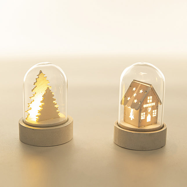 Wooden House Christmas Ornaments