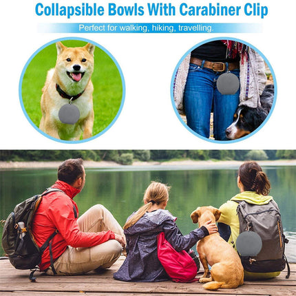 Rubber Foldable Double Bowl for Pet