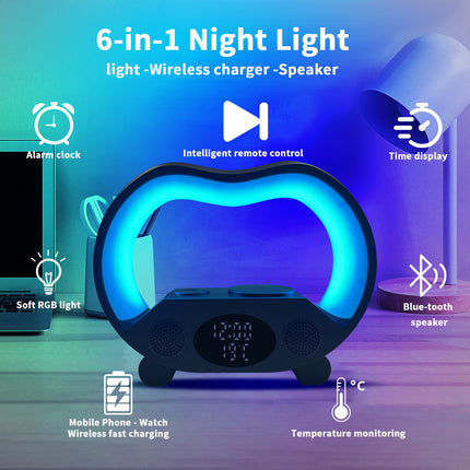 6 In 1 Smart Remote Control Bluetooth-compatible Ambience Intelligent LED