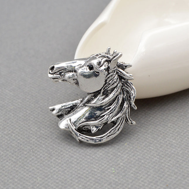 Vintage Fashion Horse Head Men Women Brooch
