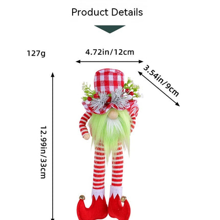 Christmas Long Legs Green Beard Doll Decoration