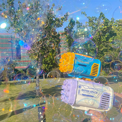 Automatic soap bubble machine gun toy for children