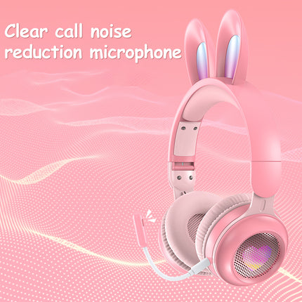 Wireless Rabbit Luminous Extendable Wheat Headphones