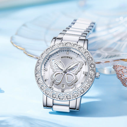 Butterfly Diamond-encrusted Luxury Women's Watch