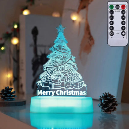 3D Lamp Acrylic LED Night Lights New year