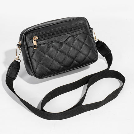 Ladies' Single-shoulder Embroidered Side-pull Crossbody Small Square Bag