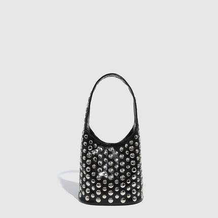 Premium Tortoiseshell Rivet Handbag Bucket