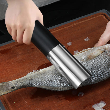 Electric fish scaler machine for quick seafood preparation