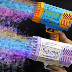 Rocket bubble gun with 69 hole automatic bubble machine