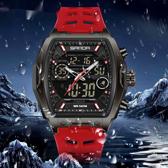 Student multifunction digital sports wristwatch