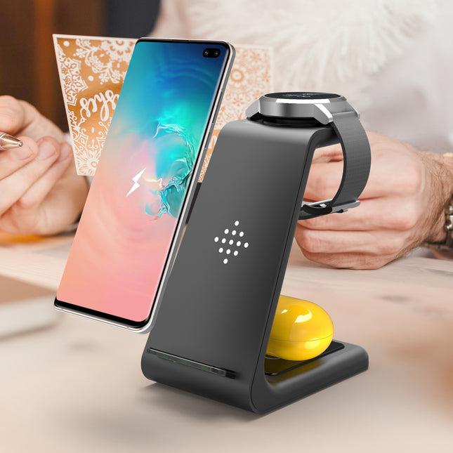 Wireless charging stand dock with phone holder